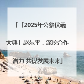 「2025年公祭伏羲大典」赵东平：深挖合作潜力 共谋发展未来