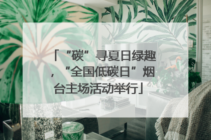 “碳”寻夏日绿趣，“全国低碳日”烟台主场活动举行