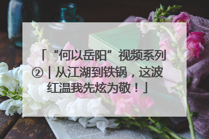 “何以岳阳”视频系列②｜从江湖到铁锅，这波红温我先炫为敬！