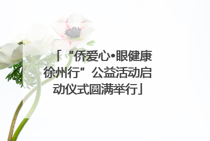 “侨爱心•眼健康徐州行”公益活动启动仪式圆满举行