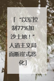 “以军控制77%加沙土地！”人道主义局面断崖式恶化