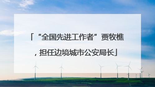 “全国先进工作者”贾牧樵，担任边境城市公安局长
