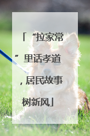 “拉家常”里话孝道，居民故事树新风