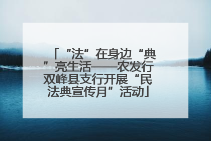 “法”在身边“典”亮生活——农发行双峰县支行开展“民法典宣传月”活动