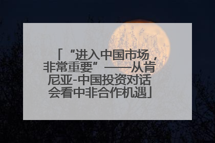 “进入中国市场，非常重要”——从肯尼亚-中国投资对话会看中非合作机遇