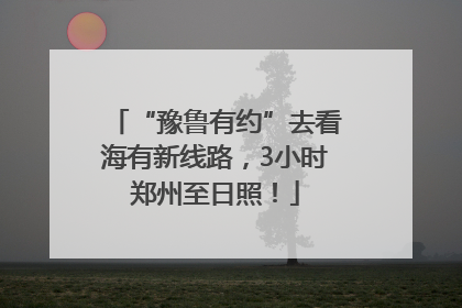 “豫鲁有约”去看海有新线路，3小时郑州至日照！