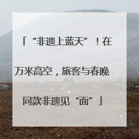 “非遗上蓝天”！在万米高空，旅客与春晚同款非遗见“面”