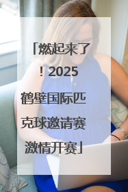 燃起来了！2025鹤壁国际匹克球邀请赛激情开赛