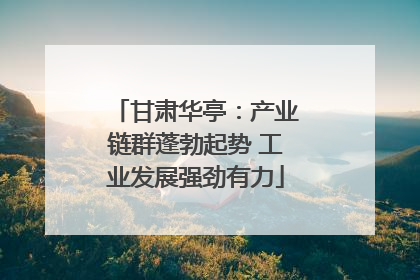 甘肃华亭：产业链群蓬勃起势 工业发展强劲有力