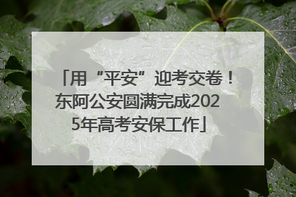 用“平安”迎考交卷！东阿公安圆满完成2025年高考安保工作
