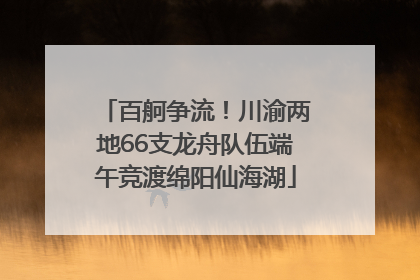 百舸争流！川渝两地66支龙舟队伍端午竞渡绵阳仙海湖
