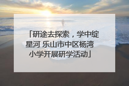 研途去探索，学中绽星河 乐山市中区杨湾小学开展研学活动