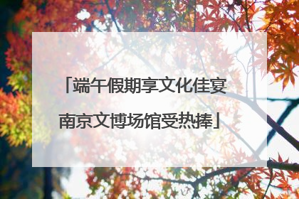 端午假期享文化佳宴 南京文博场馆受热捧