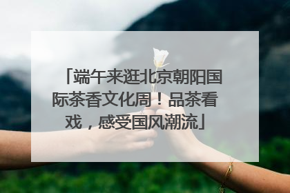 端午来逛北京朝阳国际茶香文化周！品茶看戏，感受国风潮流