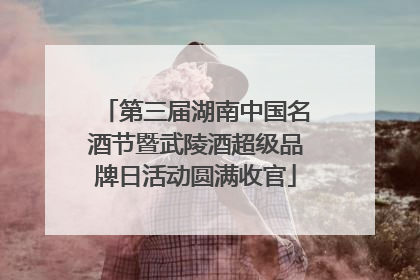 第三届湖南中国名酒节暨武陵酒超级品牌日活动圆满收官