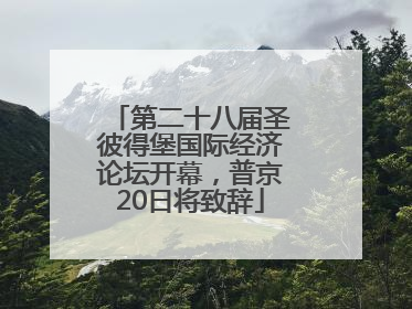 第二十八届圣彼得堡国际经济论坛开幕，普京20日将致辞