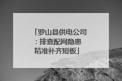 罗山县供电公司：排查配网隐患 精准补齐短板