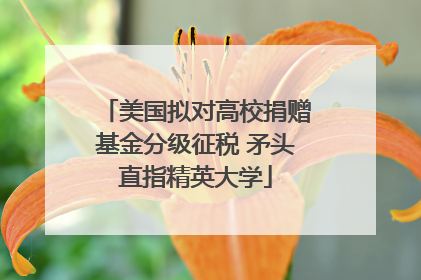 美国拟对高校捐赠基金分级征税 矛头直指精英大学