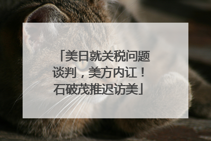 美日就关税问题谈判，美方内讧！石破茂推迟访美