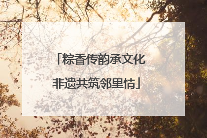 粽香传韵承文化 非遗共筑邻里情