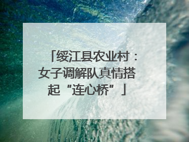 绥江县农业村：女子调解队真情搭起“连心桥”