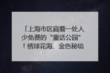 上海市区藏着一处人少免费的“童话公园”！绣球花海、金色秘境……地铁直达→