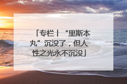 专栏丨“里斯本丸”沉没了，但人性之光永不沉没