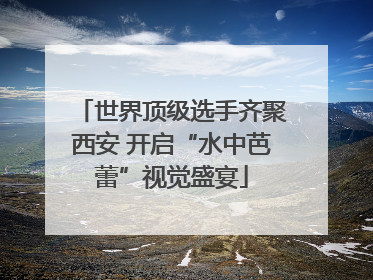 世界顶级选手齐聚西安 开启“水中芭蕾”视觉盛宴