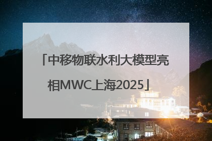 中移物联水利大模型亮相MWC上海2025