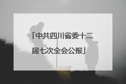 中共四川省委十二届七次全会公报