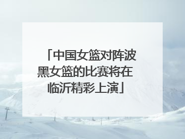 中国女篮对阵波黑女篮的比赛将在临沂精彩上演