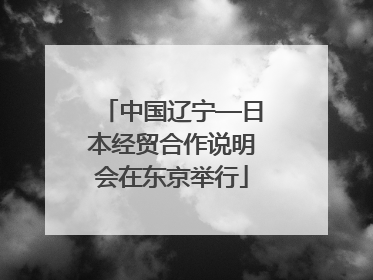 中国辽宁—日本经贸合作说明会在东京举行