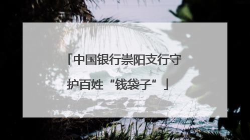 中国银行崇阳支行守护百姓“钱袋子”