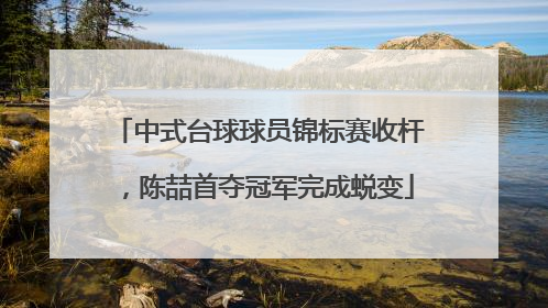 中式台球球员锦标赛收杆，陈喆首夺冠军完成蜕变
