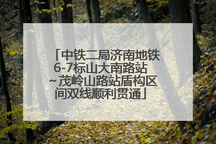 中铁二局济南地铁6-7标山大南路站～茂岭山路站盾构区间双线顺利贯通