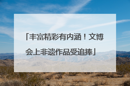 丰富精彩有内涵！文博会上非遗作品受追捧
