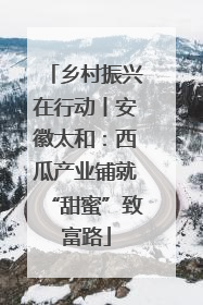 乡村振兴在行动丨安徽太和：西瓜产业铺就“甜蜜”致富路