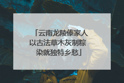 云南龙陵傣家人以古法草木灰制粽 染就独特乡愁