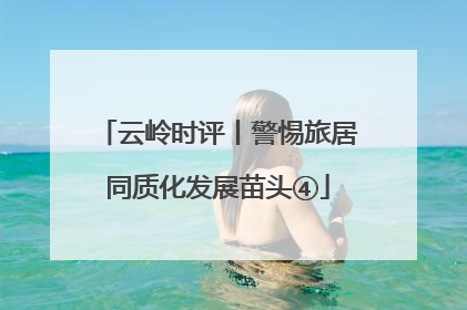 云岭时评丨警惕旅居同质化发展苗头④