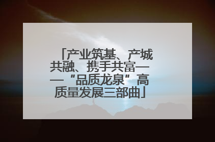 产业筑基、产城共融、携手共富——“品质龙泉”高质量发展三部曲