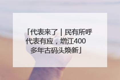 代表来了｜民有所呼代表有应，增江400多年古码头焕新
