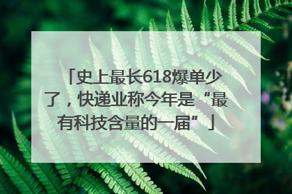 史上最长618爆单少了，快递业称今年是“最有科技含量的一届”