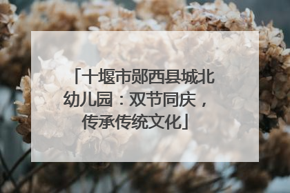 十堰市郧西县城北幼儿园：双节同庆，传承传统文化