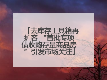 去库存工具箱再扩容 “首批专项债收购存量商品房”引发市场关注