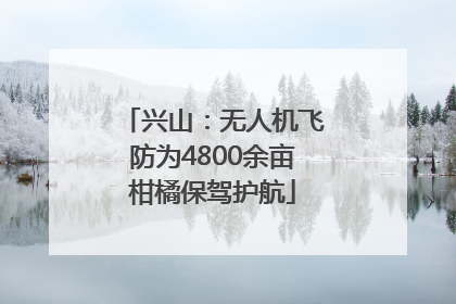 兴山：无人机飞防为4800余亩柑橘保驾护航
