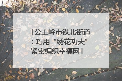 公主岭市铁北街道：巧用“绣花功夫”紧密编织幸福网
