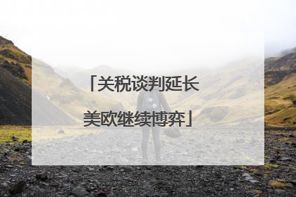 关税谈判延长 美欧继续博弈