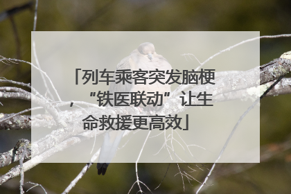 列车乘客突发脑梗，“铁医联动”让生命救援更高效