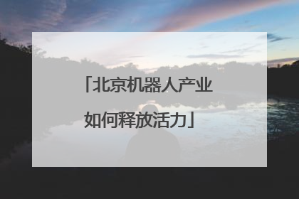 北京机器人产业如何释放活力