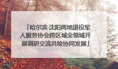 哈尔滨·沈阳两地退役军人服务协会跨区域全领域开展调研交流共绘协同发展